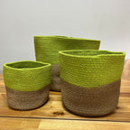 Set of 3 Cotton Rope Storage Baskets - Pistachio – view 5