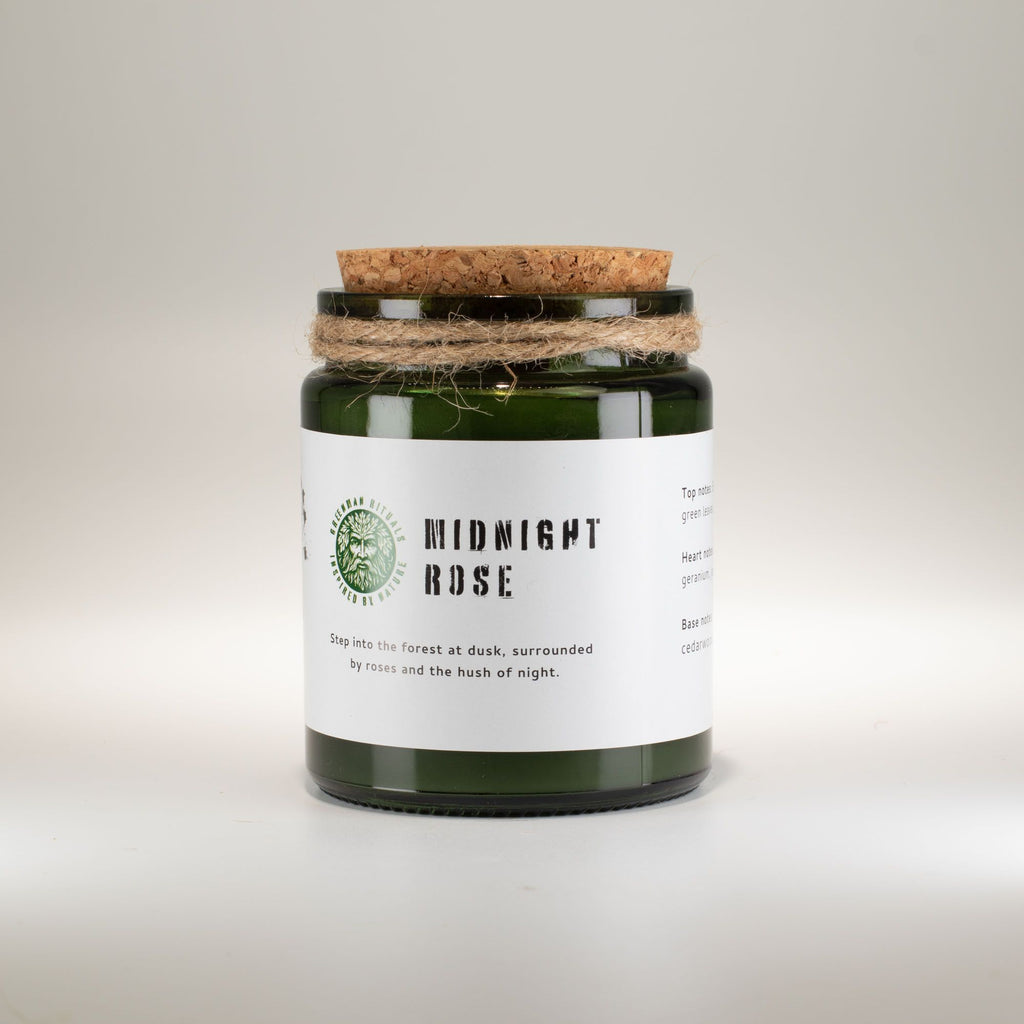 Greenman Woodwick Soy Candle - Midnight Rose – view 3