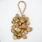 Medium Pangi Seed Shell Shaker - String of 30 Natural Shells – view 4