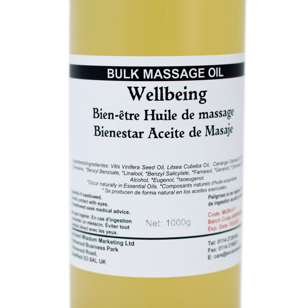 Wellbeing 1kg Massage Oil with Ylang Ylang and Litsea