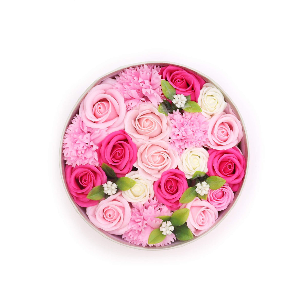 Round Soap Flower Gift Box - Baby Blessings Pink – view 4