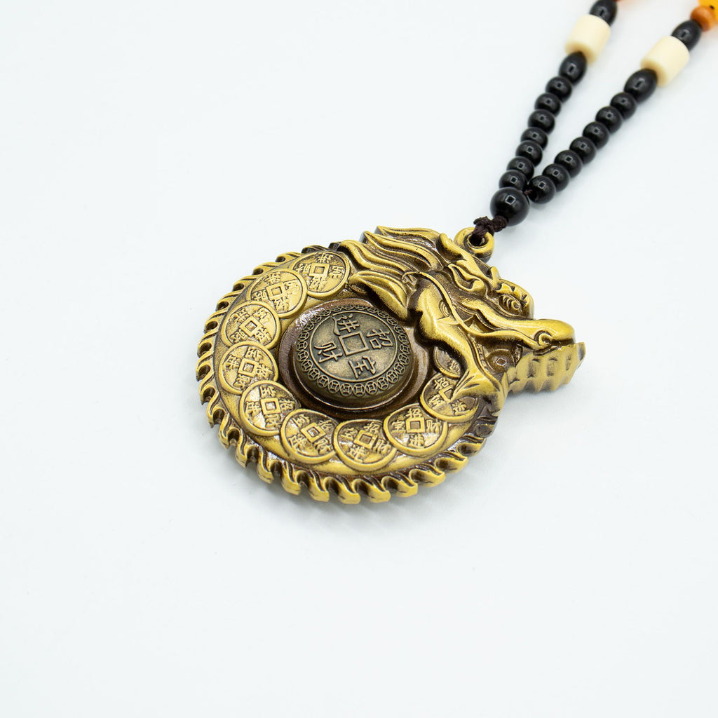 Feng Shui Hanging Charm, Dragon and Coin – view 2