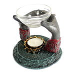 Antique Buddha Offering Hands Oil Burner – view 3