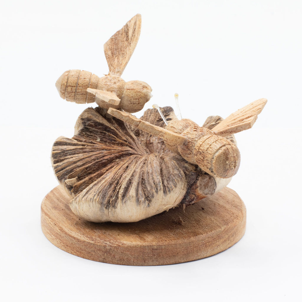 Parasite Wood Carving - Bees on a Natural Base – view 4