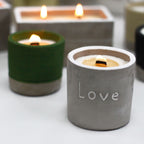Concrete Wooden Wick Candle - Love, Purple Fig & Cassis – view 10