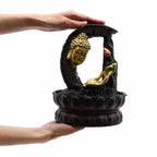 Golden Buddha and Lotus Tabletop Water Feature, 30 cm – view 2