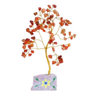 Carnelian Gemstone Tree - 160 Stones - 20.5cm – view 5