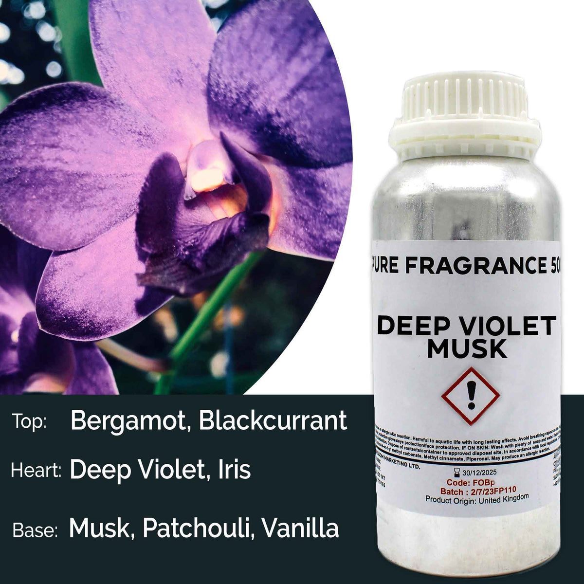Deep Violet Musk Pure Fragrance Oil - 500ml