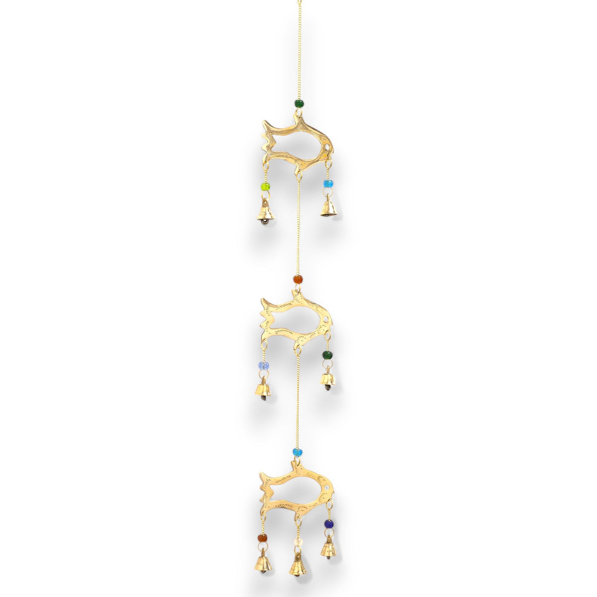 Fish Drop Wind Chime - 7 Bells, 8.5x54cm