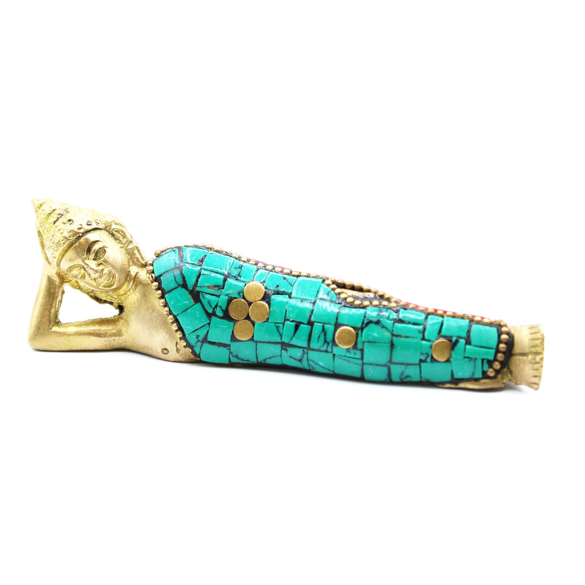 Brass Buddha Figure - Lying Down - 10 cm