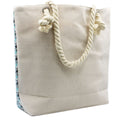 Rope Handle Mandala Beach Bag in Sky Blue