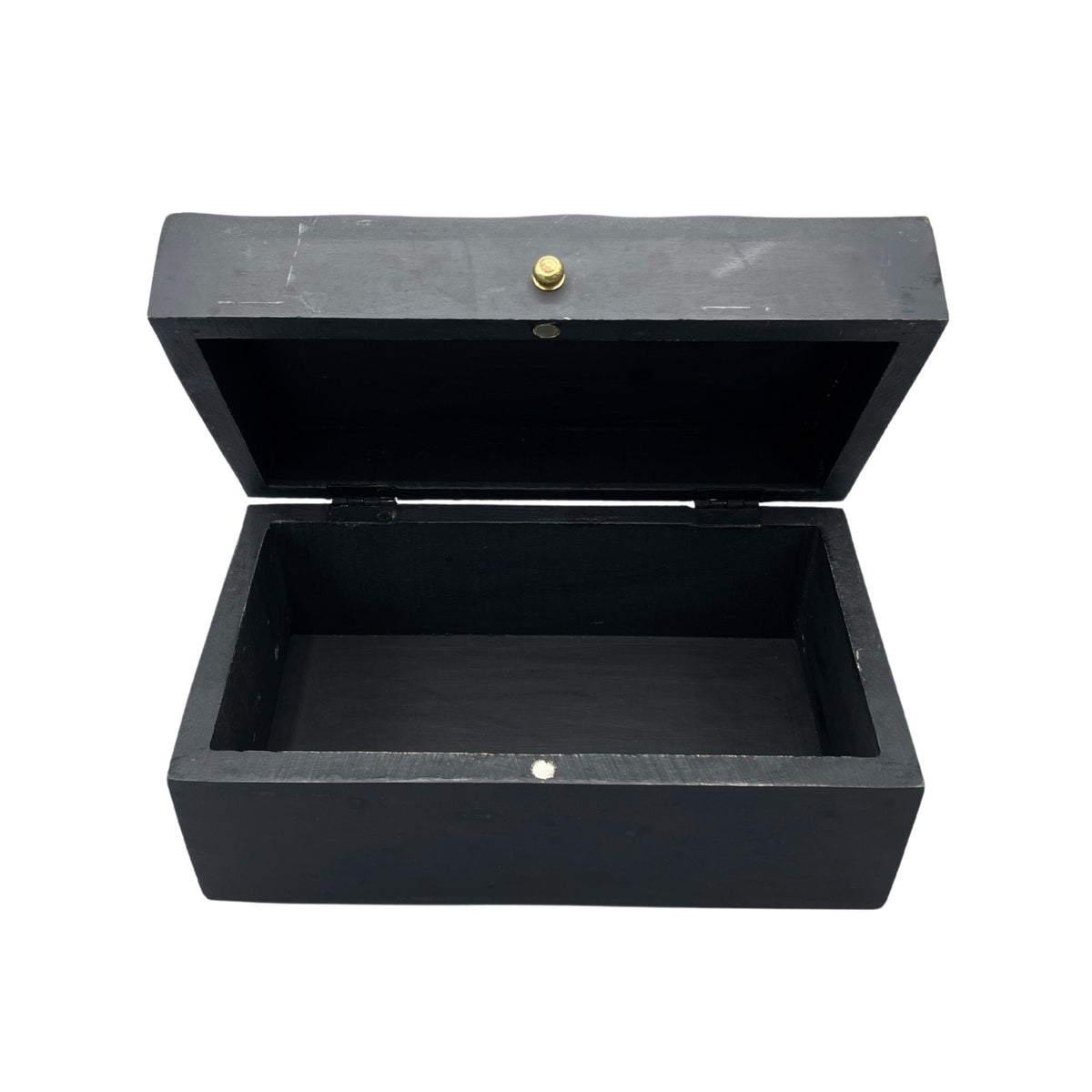 Vintage Deco Wooden Storage Box - Black Swirls, 22 x 12 cm – view 2