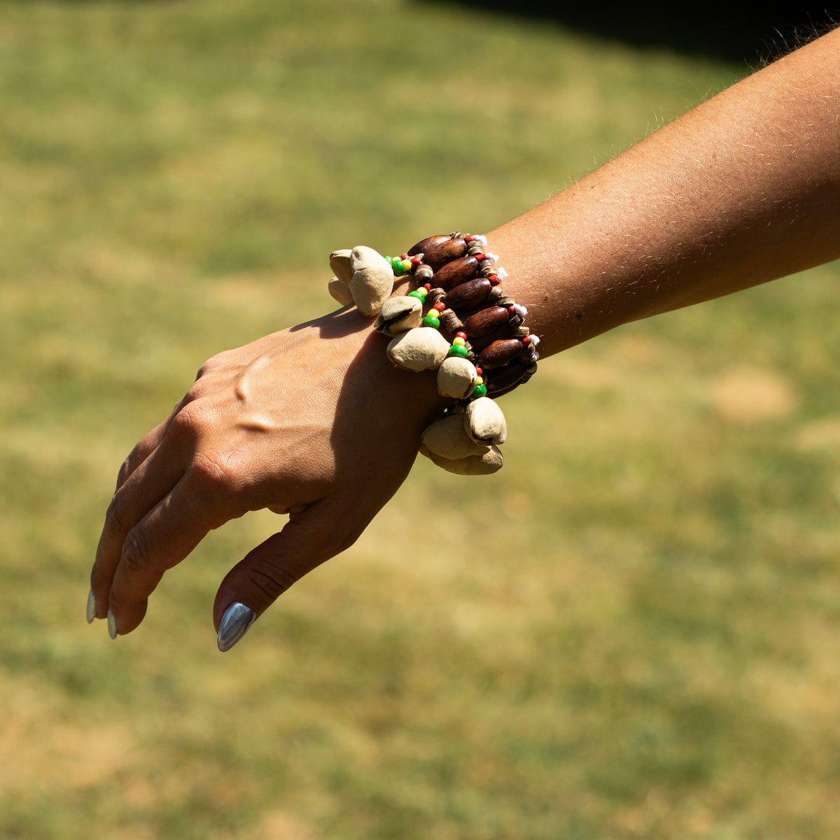 Kenari Shell Hand Shaker Bracelet - 15 Shells – view 3