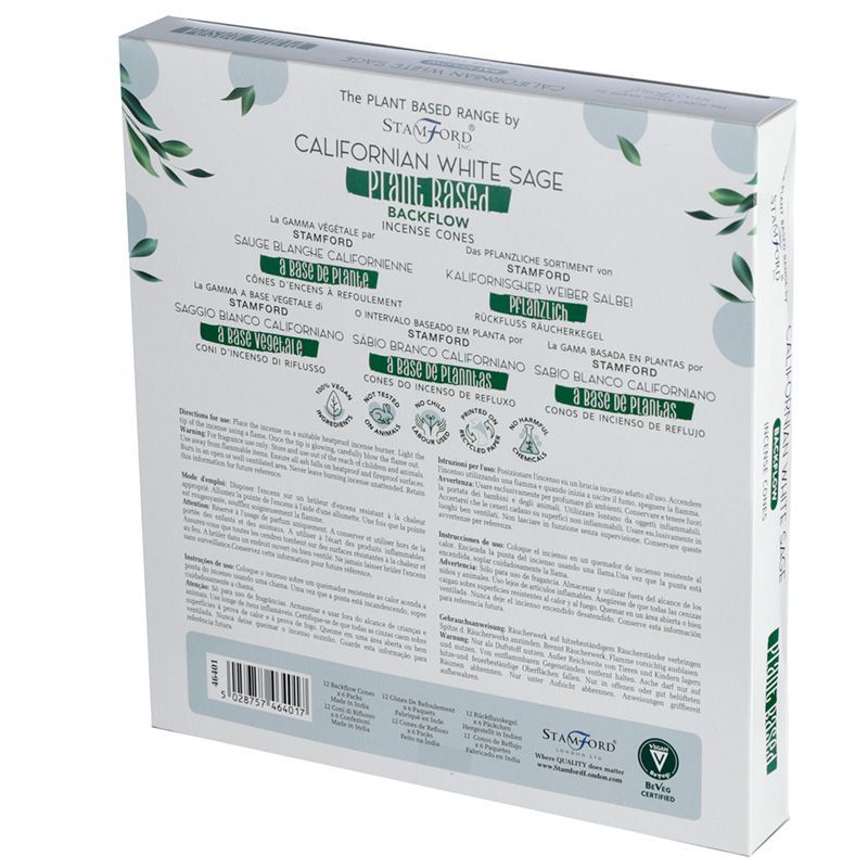 Stamford Backflow Incense Cones - Californian White Sage, 12 Pack – view 3