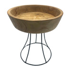 Elevated Teak Bowl on Metal Stand - Medium Tray 20cm – view 2