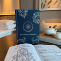 Midnight Blue Wellness Journal, Silver Zodiac, 120 Pages