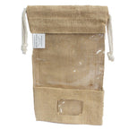 Jute Window Bag with Pocket 25x16cm