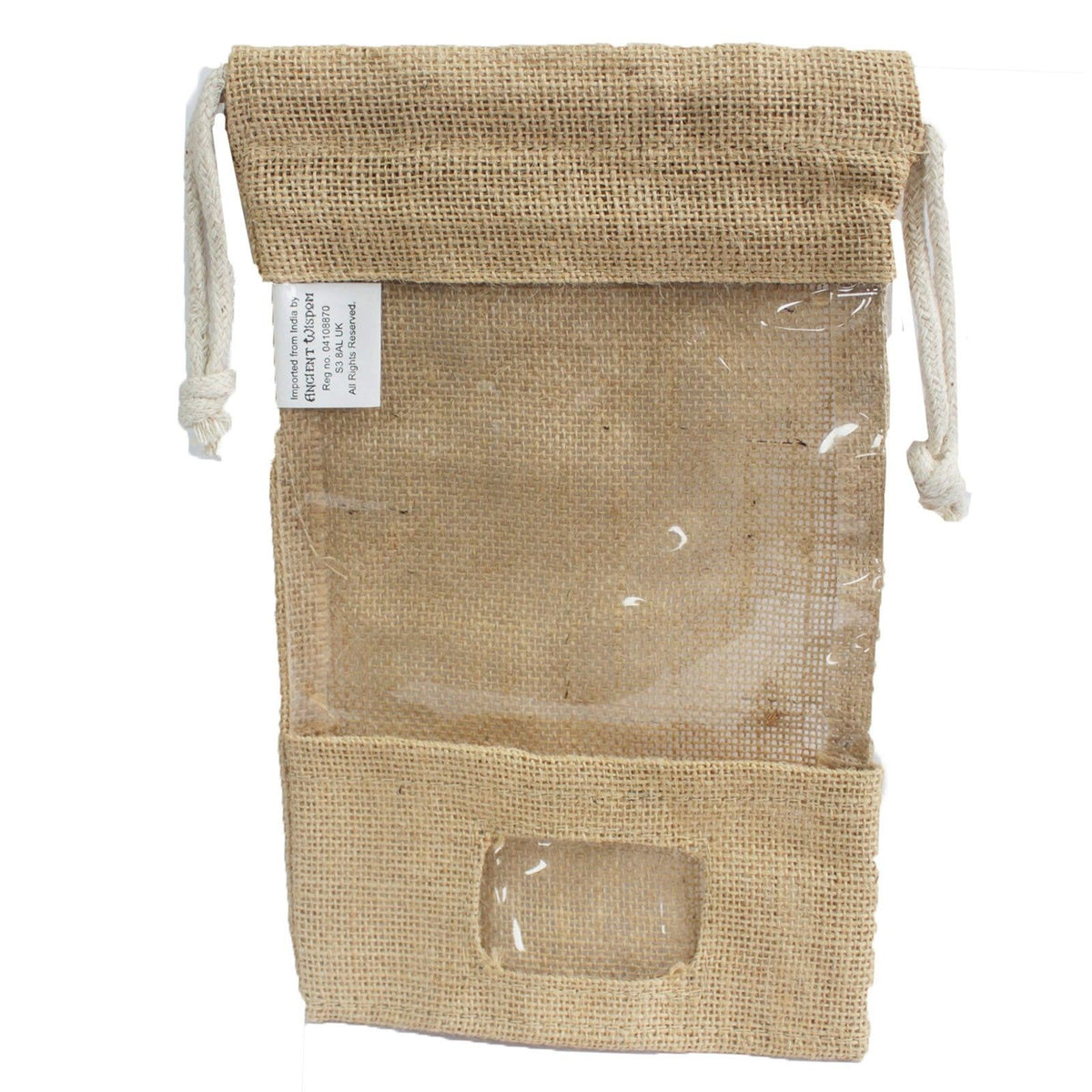 Jute Window Bag with Pocket 25x16cm