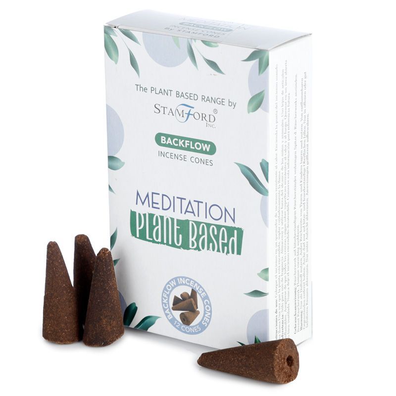 Stamford Backflow Incense Cones - Meditation, 12 Pack