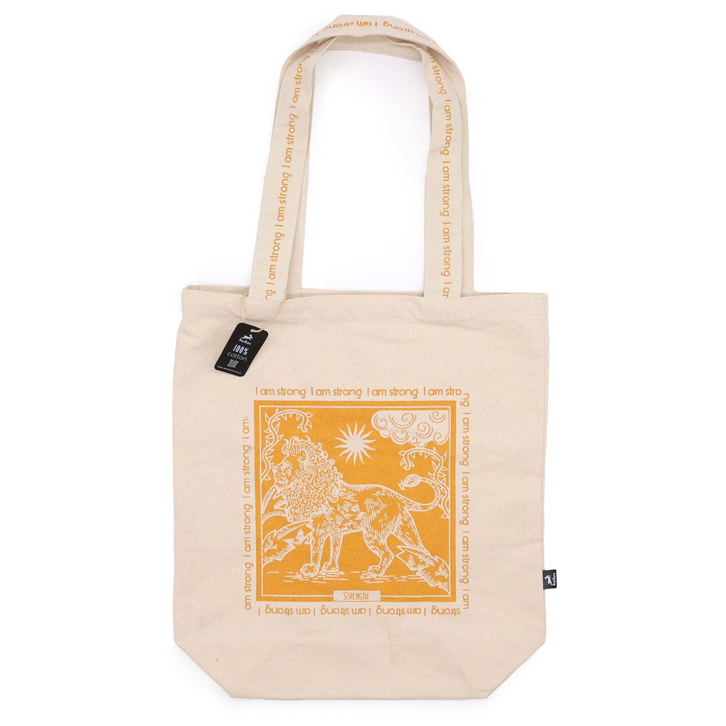 Hop Hare Cotton Canvas Tote Bag - I am Strong