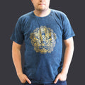 Nomad Sari Stonewashed T-Shirt - Hamsa - Blue - XL