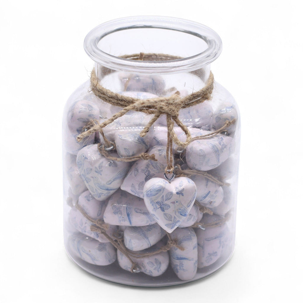 Large Wood Heart Decoration, Blue Bird – view 5