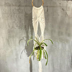 Macrame Plant Hanger with Rattan Hoop, 100cm – view 7