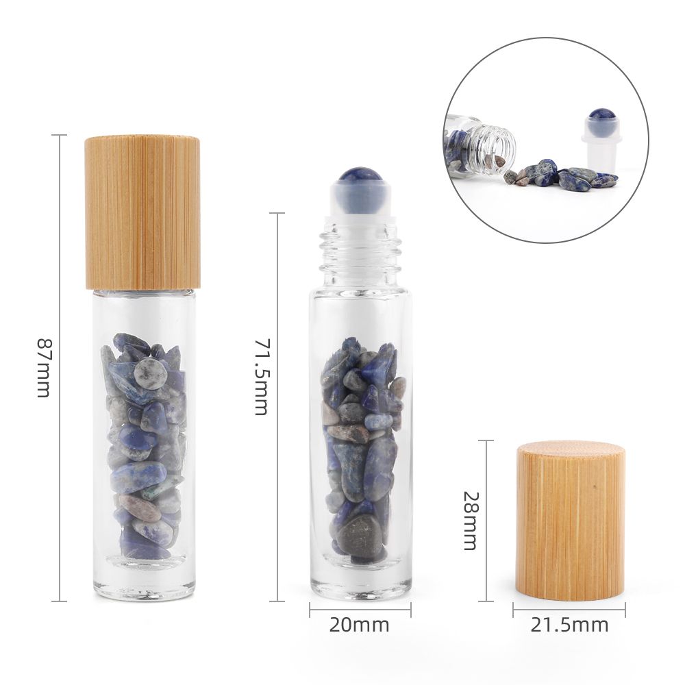 Sodalite Roller Bottle with Wooden Cap - 5ml – view 3