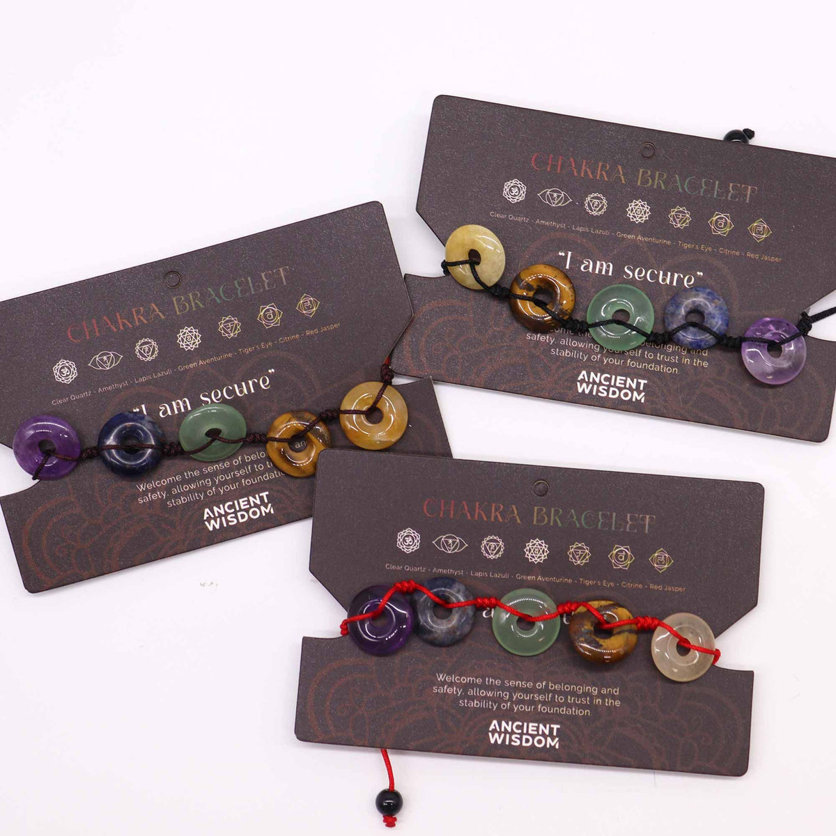 Chakra String Bracelet - Large Gemstone Donuts – view 2
