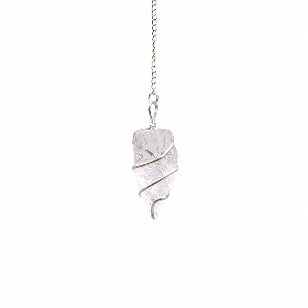 Raw Gemstone Pendulum - Rock Quartz