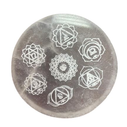 Selenite Charging Plate 8cm - Chakra Design