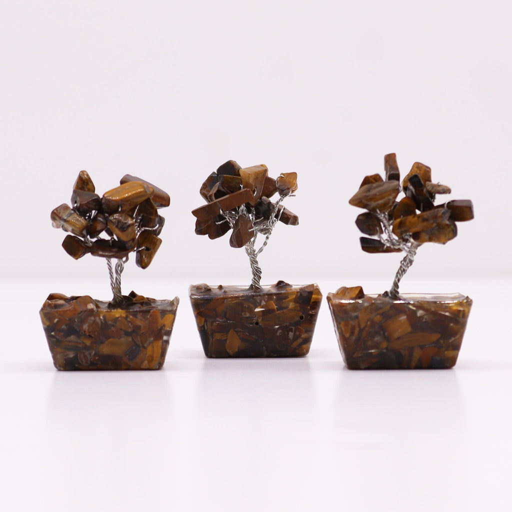 Mini Gemstone Tree on Orgonite Base, Tiger Eye – view 5