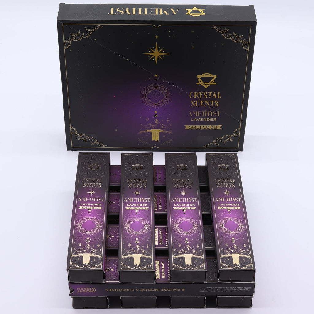 Amethyst Crystal Scents Smudge Incense Sticks - Lavender – view 2