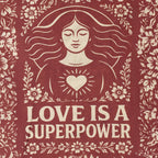 Nomad Sari Toni Tote Bag - Love is a Super Power - Natural – view 4