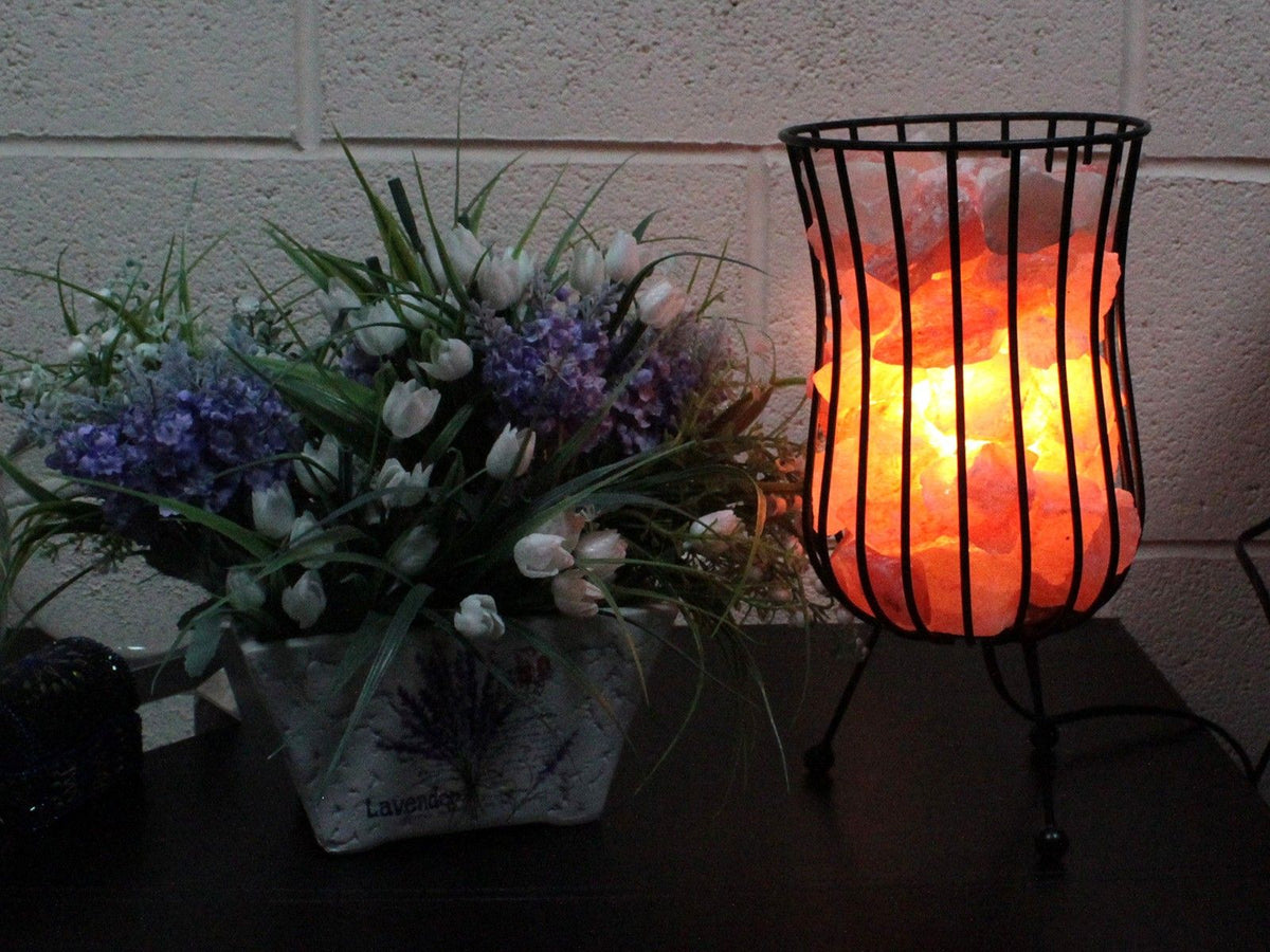 Tall Salt Rock Brazier Lamp – view 5