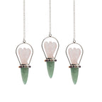 Heart Oracle Angel Pendulum - Rose Quartz & Aventurine