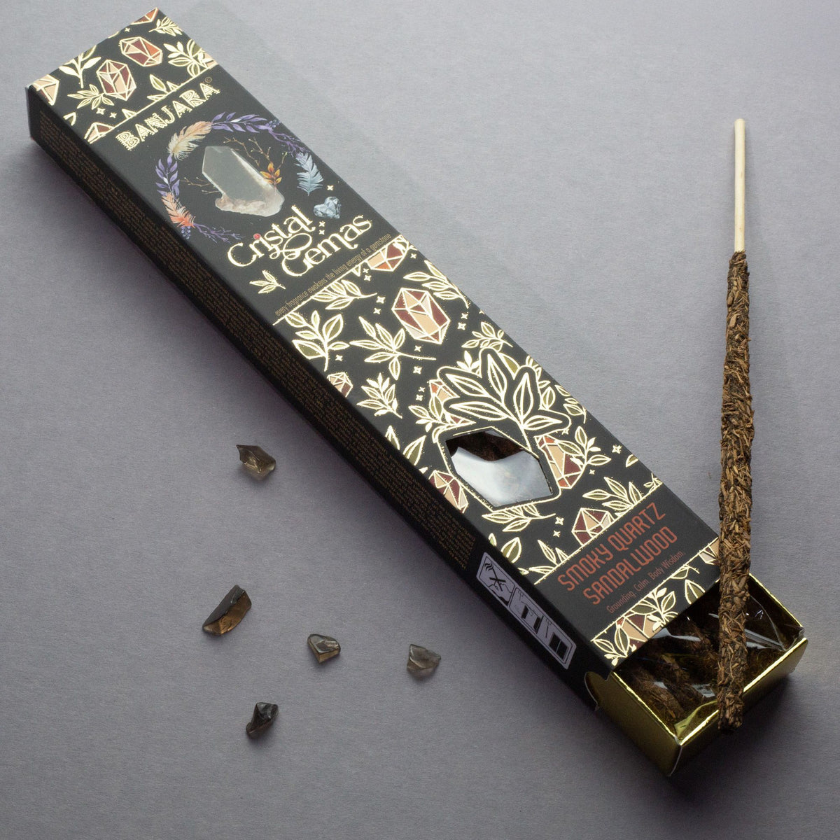 Banjara Crystal Gemas Incense Sticks - Smoky Quartz Sandalwood – view 6