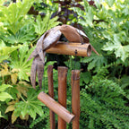 Coconut Twin Birds Wind Chime, Bamboo, Approx. 1 m – view 3