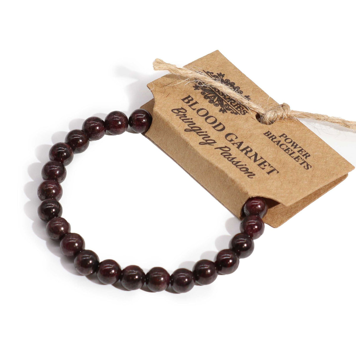 Power Bracelet - Blood Garnet Beads 8mm – view 6