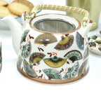 Ceramic Herbal Teapot Set with 6 Cups - China Fans