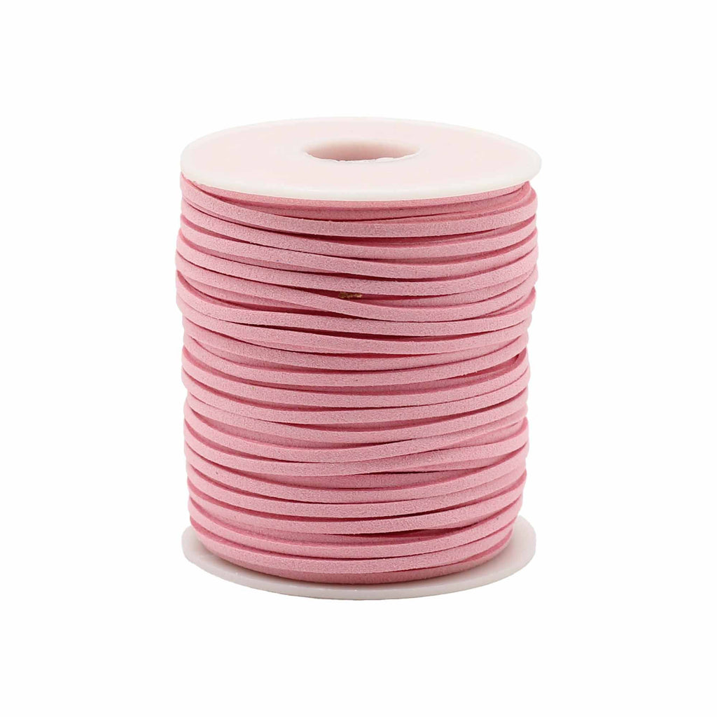 Pink Faux Suede Bulk Pendant Cord Roll - 2.5mm x 45m – view 2