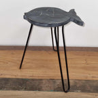 Albasia Wood Fish Stand - Greywash – view 2