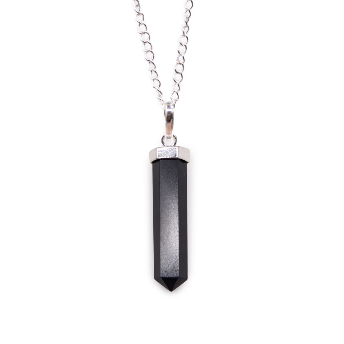 Black Agate Point Pendant Necklace – view 6