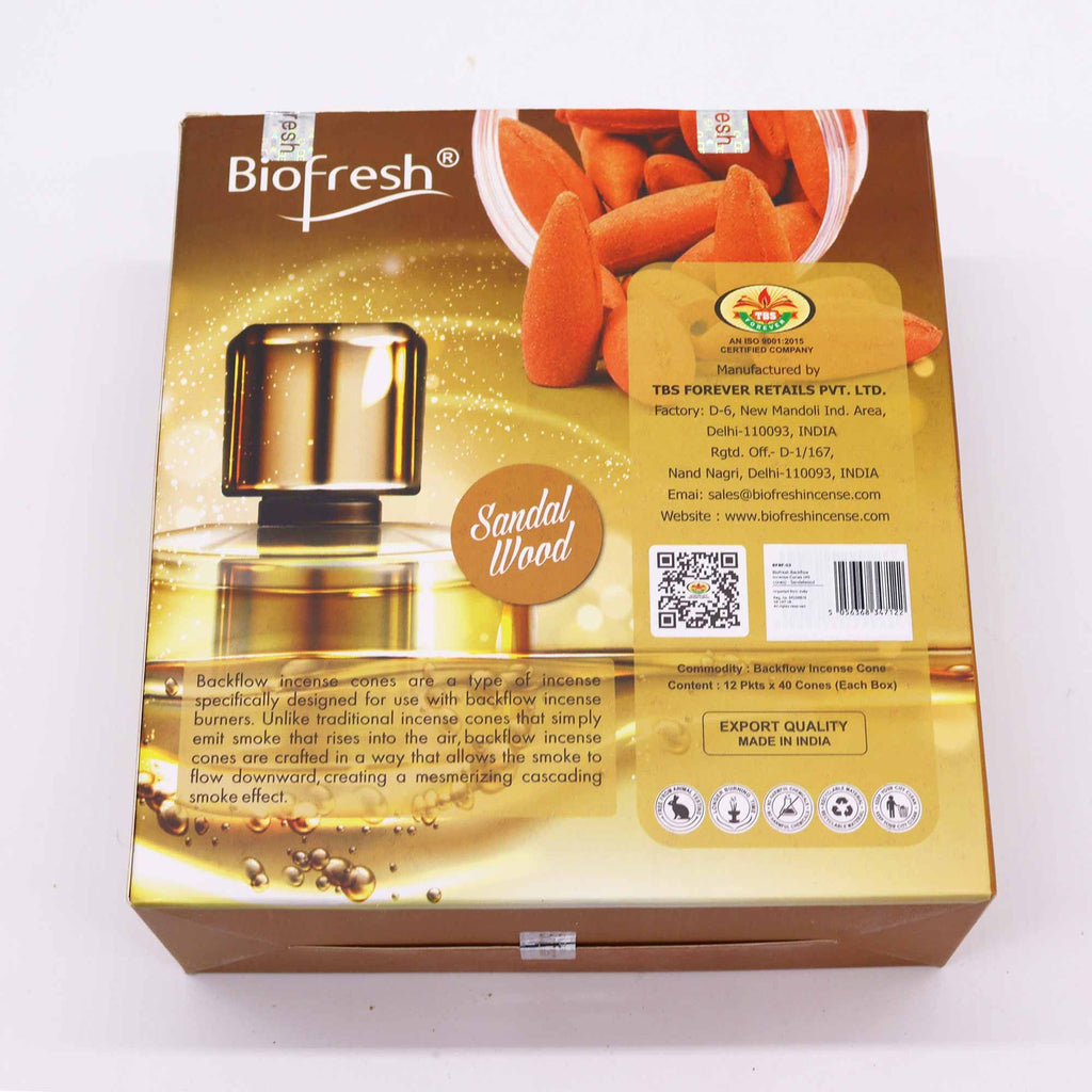 Biofresh Sandalwood Backflow Incense Cones (40 Cones) – view 3