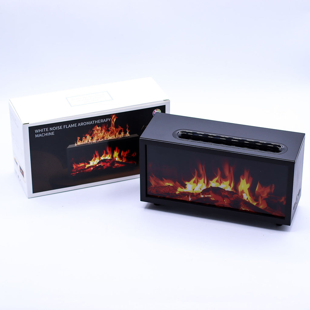 Flame Effect Aroma Diffuser with Birdsong - Black USB – view 8