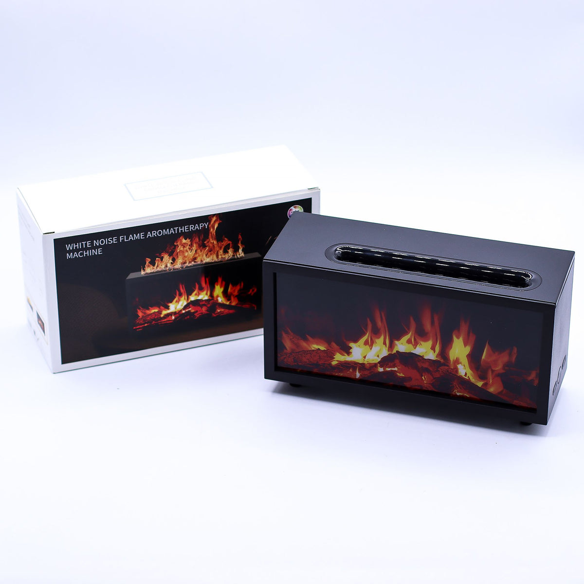 Flame Effect Aroma Diffuser with Birdsong - Black USB – view 8