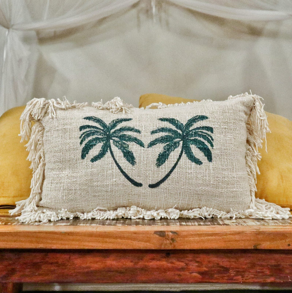 Cotton Cushion Cover - Palm Tree - 30x50cm – view 2