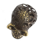 Vintage-Finish Brass Skull – Medium – view 2
