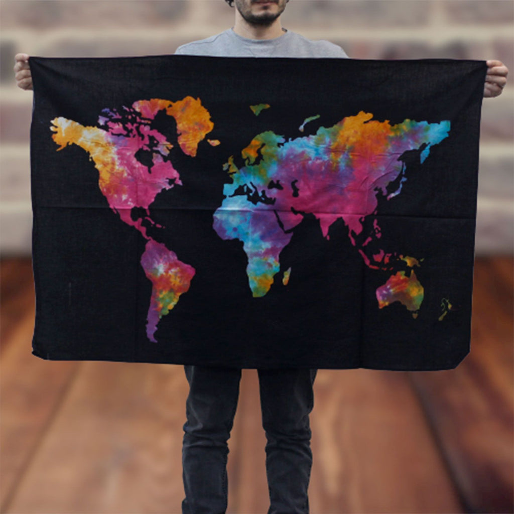 Cotton Wall Art (78x112cm) - World Map – view 2
