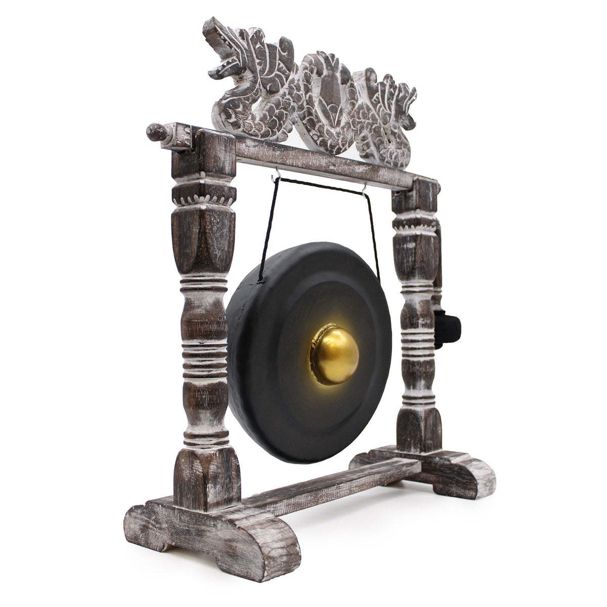 Small Gong in Black Stand - 25cm – view 4